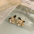 Pearl Flower Clip-Ons: Elegant Crystal, Trendy, No Piercing - Shop N Save