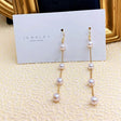 Pearl Tassel Earrings - 2023 Fashion, Korean Style, Long Ear Wire - Shop N Save