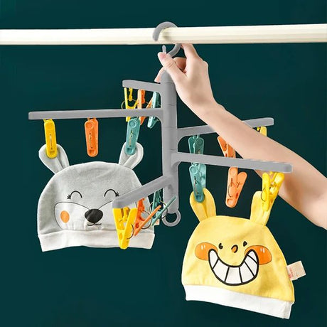 Veemoon Foldable Laundry Hanger: Stainless Clips, Outdoor Travel - Shop N Save