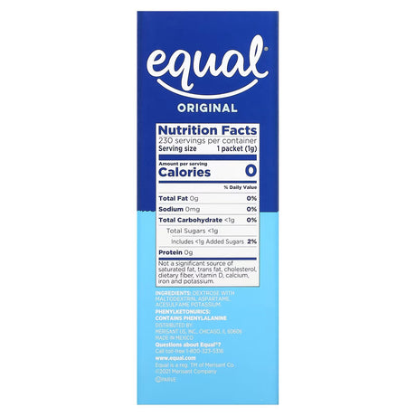 Equal Original Sweetener: 230 Zero-Calorie Packets, Guilt-Free - Shop N Save