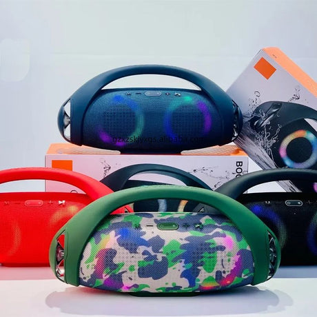 Boom Box2 Camouflage High-Power Portable Bluetooth Speaker - Waterproof, RGB Lights, Wireless Subwoofer - Shop N Save