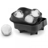 Four Compartment Soft Silicone Ice Ball Mold - Black - Shop N Save