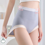 Ribbed Pattern Elastic Waist French Cut Panties Soft Breathable Women's Underwear - Light Purple - Shop N Save