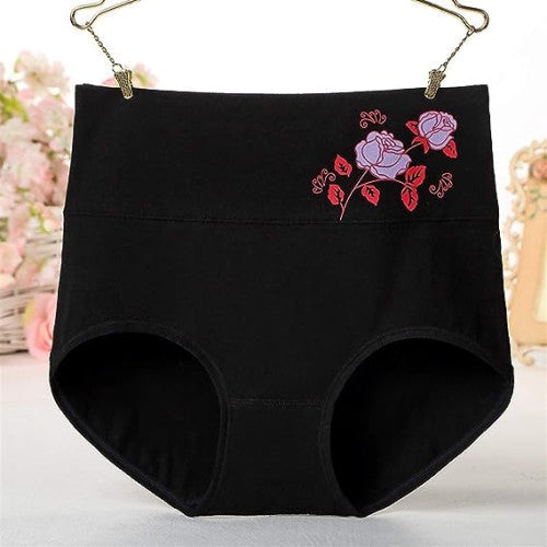 High Elastic Waist Floral Print Girls Panty Brief Women Undergarments –  Shop N Save