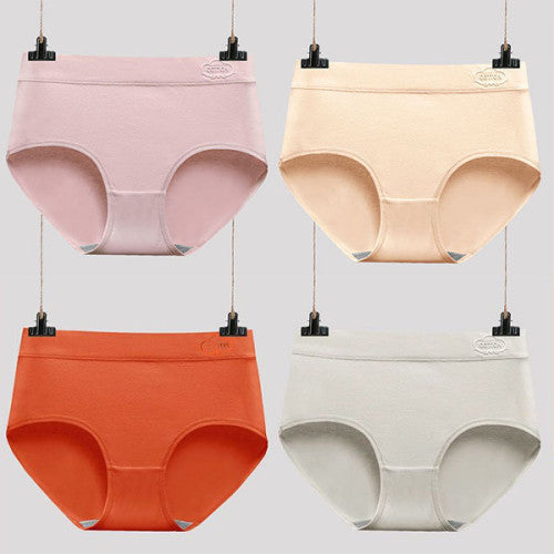 French Cut Elastic Waist Stylish Underwear Plain Color Mini Panty