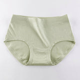 Stay Comfy and Chic with Cotton Blend Elastic Waist Hipster Panties Underwear For Women - Light Green - Shop N Save
