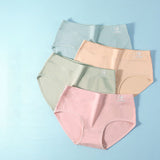 Stylish High Waist Brief Underwear Soft Summer Fabric Elastic Closure Mesh Pattern Underwear - Orange Red - Shop N Save