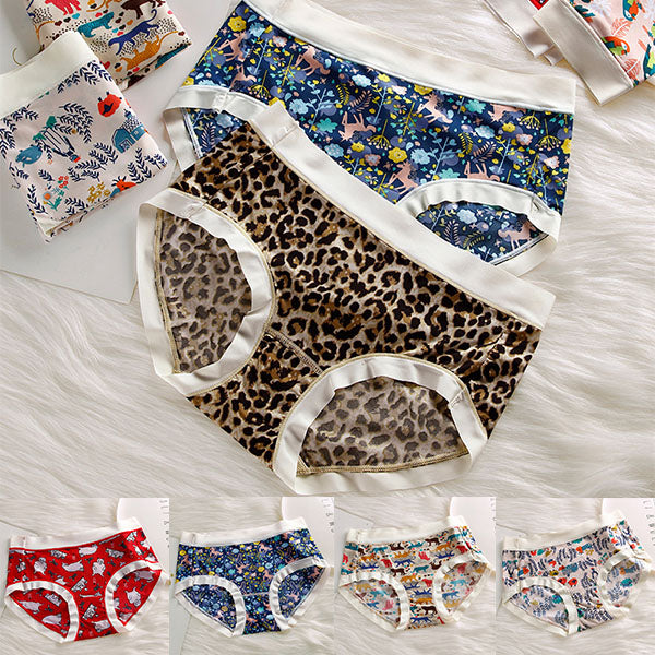 Stylish Multi-Print Women\'s Hipster Panties Soft Breathable and Fashionable Undergarment for Girls - Shop N Save