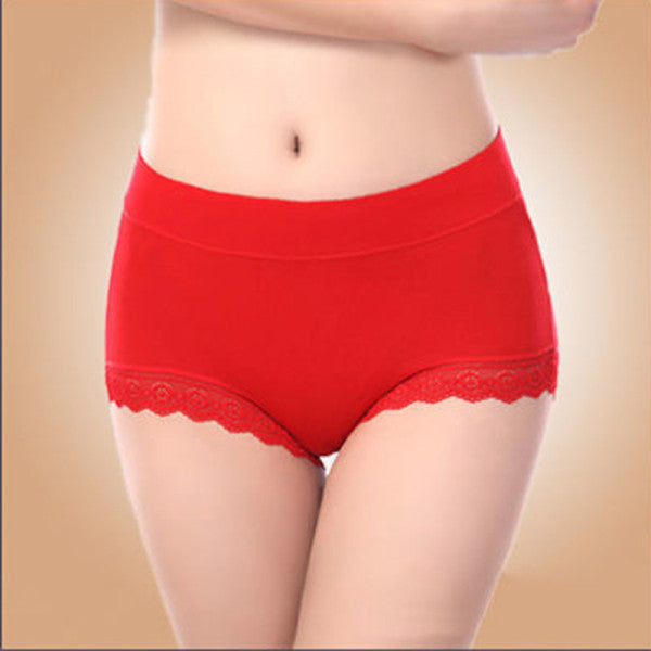 Bold Lace Hipster Underwear Feminine Red Color Breathable and Thin Fab –  Shop N Save