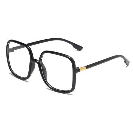 Clear View Square Large Black Frame Retro Fashion Glasses for Stylish Girls - Shop N Save