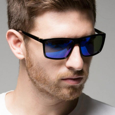 Mens Fashion Simple Sunglasses - Black Blue - Shop N Save