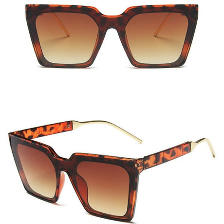 Woman Fashion Simple Sunglasses - Leopard Brown - Shop N Save