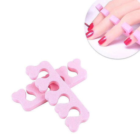 2 Pieces Heart High Elastic Nail Toe Separator - Pink - Shop N Save