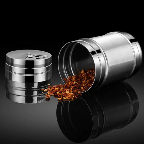 Spice Jars Empty Square Shaker Lids - Silver - Shop N Save