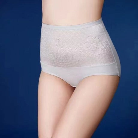 High Waist Flower Ladies Underwear - Gray - Shop N Save