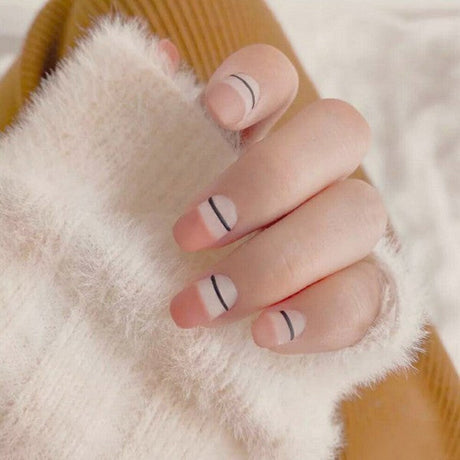 24 Pieces Girls Fashion Matte Fake Nail Set With Glue - Shop N Save