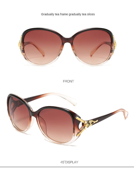 Ladies Fashion Elegant Gradient Sunglasses - Light Brown - Shop N Save