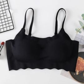 Seamless Push Up Bra Soft Padded Bra For Women - Black